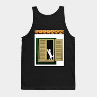 Cat by the window Tank Top